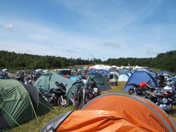Camp site, looking towards the main arena