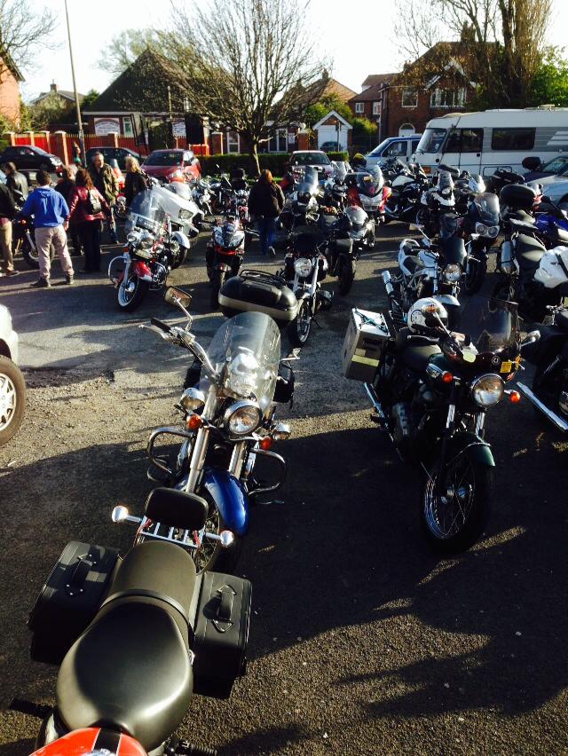 The car park was full of bikes, and the venue was even fuller !!!