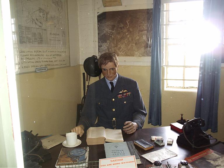 Many exhibits recreate the wartime airfield