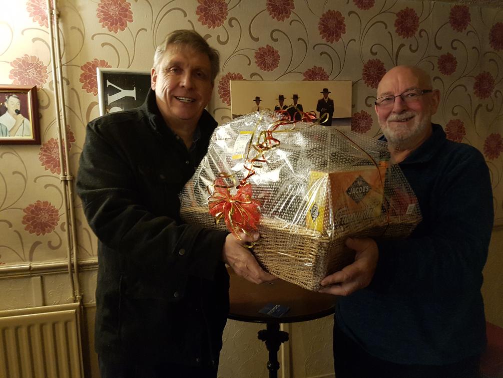 The top prize of the Luxury Christmas Hamper was won by West Yorkshire VJMC's Peter
