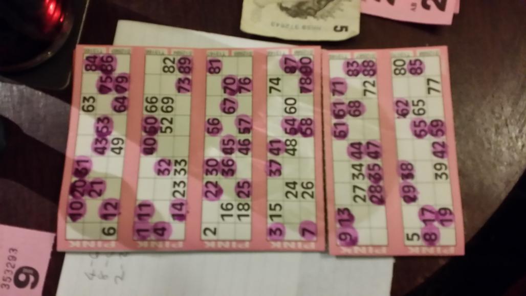 Non-winning Bingo Tickets
