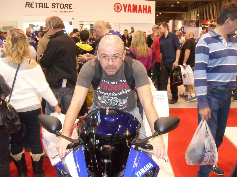 Martin got to grips with a Yamaha R1