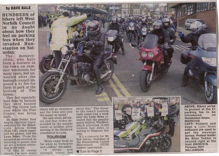 Coverage in the Lynn News, Tuesday 9th March 2004