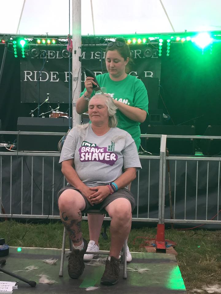 Becky (Lorna's daughter) inflicted the head shave