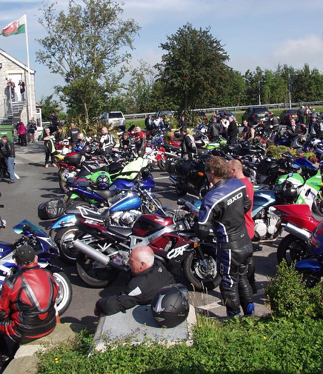 Some of the estimated 10,000 bikers who attended