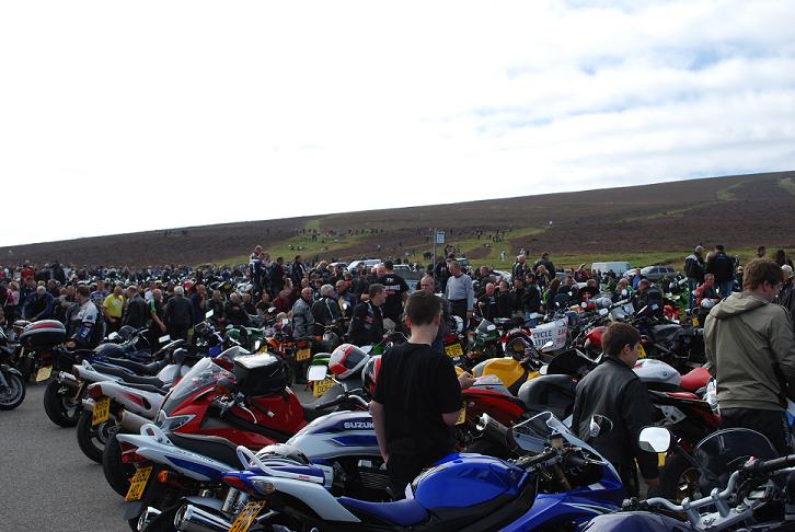 Some of the estimated 10,000 bikers who attended