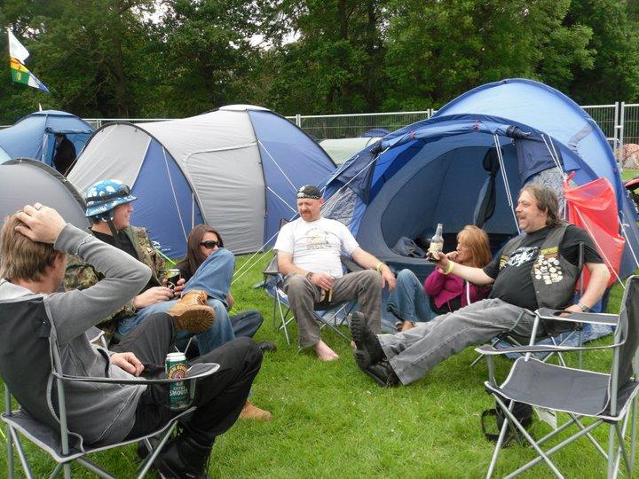 Chilling out by the tents