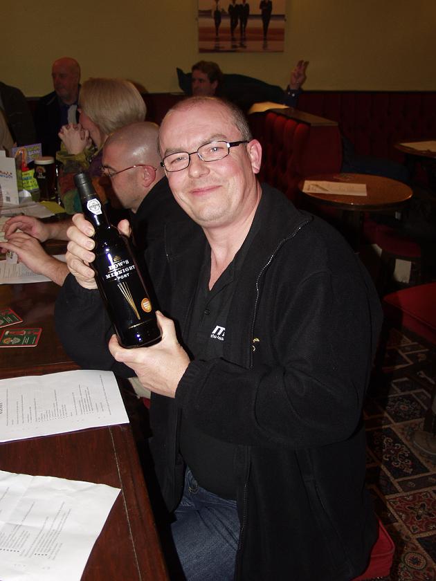 Mick Culpan winning his 2nd prize of the evening