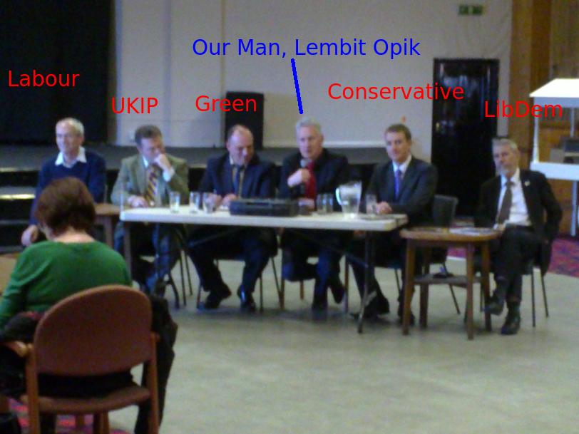 The candidates, and our man, Lembit Opik